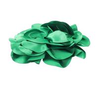 NIYANGLE Broche Fleur Rose en Satin Vert Pétales Faits Main, Alliage Élégant et Polyvalent pour Femmes Lors de Séances Photo Formelles et Anniversaires