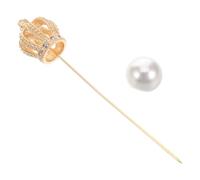 NIYANGLE Broche Vintage en Alliage Or Forme Mini Couronne, Fabrication Minutieuse Résistante Déformation, Accessoire Élégant pour Mariages et Événements
