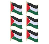 NIYANGLE Broches Drapeau Palestinien Métal 6 Pièces Épingles pour Vêtements Accessoires Mode et Occasions Spéciales