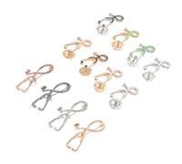 NIYANGLE Broches Stéthoscope Décoration de Vêtements Élégante en Alliage pour Médecins et Infirmières Plusieurs styles Lot de 12 Facile à Assortir, pour Robes et Vêtements Variés