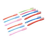 NIYANGLE Brosse à Dents Adulte 12 Pièces Poils Durs Conception Ergonomique Couleur Aléatoire Nettoyage Hygiénique Maison Voyages Soin Dentaire Pour Toute La Famille