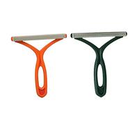 NIYANGLE Brosse Anti-peluches Pour Animaux De Compagnie, Épilateur à Long Manche, Lot De 2 Pièces, Couleur Vert Foncé Et Orange Rouille, Outil D’élimination Des Poils, Pour Maison Et Voyage