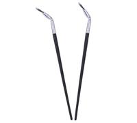 NIYANGLE Brosses à Cils Incurvés Design Biseauté Élégant Lot de 2 en Bois et Fibre pour Maquillage des Sourcils et Usage à Domicile Voyage