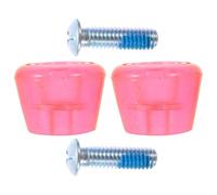NIYANGLE Butées de Patin Remplaçables en PU Rose, Frein de Patinage à roulettes Léger et Stable, Accessoire Professionnel pour Roller Skates, 1 Paire avec Vis