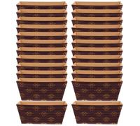 NIYANGLE Caissettes Décoratives pour Cupcakes en Papier Ondulé, Moules à Muffins Rectangulaires Petits, 50 Pièces, Supports Jetables pour Pâtisserie, pour Fêtes et Anniversaires