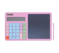 NIYANGLE Calculatrice Solaire à 12 Chiffres avec Tablette D'écriture LCD Intégrée, Alimentation Double Énergie, Grand Écran et Design Abs pour Enseignants et Étudiants