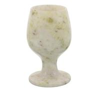 NIYANGLE Calice Médiéval en Pierre de Jade Vintage, Gobelet à Vin Résistant à L'abrasion Finition Brillante, pour Décor Maison et Cérémonies Spéciales