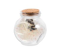 NIYANGLE Capsule de Message en Verre 100 Papiers pour Écrire Lettres, Bouteille à Souhaits Créative comme Présent Romantique pour Exprimer Amitié et Sentiments Silencieux