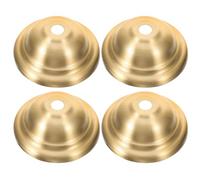 NIYANGLE Capuchon de Lampe en Laiton Pur Lot de 4 Pièces, Support de Fixation Double Niveau pour Abat-jour, Plaque de Plafond Dorée 4 Pcs, Adapté pour Éclairage Plafond et Lustres,