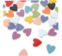 NIYANGLE Carreaux de Mosaïque Cœur Céramique pour DIY Décoration Intérieure Tesselles Colorées pour Déco Salle Bain Matériel Artisanal pour Projets Créatifs