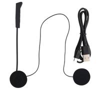 NIYANGLE Casque Audio sans Fil pour Casque de Moto, Noir, Plastique | Fixation Ferme, Commande Filaire, Assistant Vocal Activable, Batterie 3,7 V 180 Ma, Usage Casque