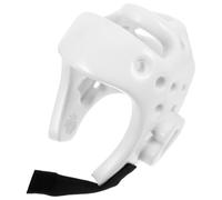 NIYANGLE Casque de Boxe Blanc Taille M, Casque de Combat Rembourré en Mousse, Équipement de Protection Respirant pour Entraînement Taekwondo et Arts Martiaux Garçon et Filles