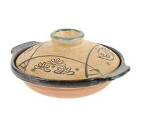 NIYANGLE Casserole en Céramique Japonaise 18 Cm, Marmite Ménagère Multifonctionnelle Résistante la Chaleur pour Cuisson Riz, Soupe et Plats Mijotés sur Plaque de Cuisson