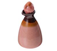NIYANGLE Céramique Craquelée Flacon D'huile Essentielle Rose 80ml | Recharge 80ml, pour Parfums et Lotions, Format Rond Portable, Collection et Salon de Beauté
