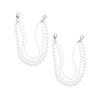 NIYANGLE Chaînes de Chaussures Décoratives en Perles à Trois Couches 1 Paire Bijoux pour Baskets Femme pour Fêtes et Rencontres