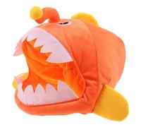 NIYANGLE Chapeau Pliable et Facile à Ranger Poisson Orange en Peluche Lanterne pour Garçon et Filles pour Fêtes D'animaux Marins et Activités de Déguisement