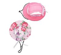NIYANGLE Chapeaux en Tissu Maille pour Animaux de Compagnie 2 Pièces Visière Réglable Confortables et Faciles à Porter pour Petits Chiens et Chats pour Photos en Intérieur