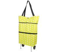 NIYANGLE Chariot Léger à roulettes Pliable et Vert Courses Tissu en Portable Oxford Réutilisable pour Shopping Quotidiennes