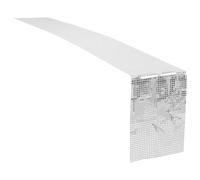 NIYANGLE Chemin de Table en Polyester Motif à Carreaux Structure sans Plis Disco à Paillettes Argenté Lors de Fêtes Nouvel An pour Décoration Luxueuse