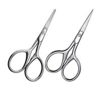 NIYANGLE Ciseaux Outil de Toilettage Élégant en Acier Inoxydable pour Sourcils 2 Pièces Coupe Précise et Prise Confortable pour Hommes