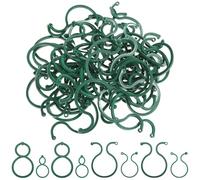 NIYANGLE Clips de Support Matériau Robuste pour Plantes en Plastique Vert, 100 Pièces pour Sécuriser Tiges de Vigne et Tomates en Agriculture ou Jardinage Domestique