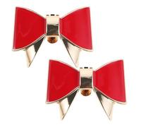 NIYANGLE Clips Décoratifs pour Chaussures Femmes 2pcs, Boucles Amovibles en Métal Rouge Dz20, Accessoires pour Escarpins Hauts, Décoration Élégante pour Mariage et Fête