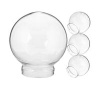 NIYANGLE Cloche en Verre Lot de 4 Couvercle Anti-Poussière 2.91X2.56In pour Boule à Neige DIY et Décoration Intérieure Créative