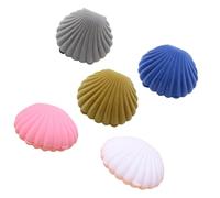 NIYANGLE Coffret Bijoux de Coquillage 5pcs en Flanelle Léger pour Organisation Ordonnée Présent Anniversaire et Fête des Mères