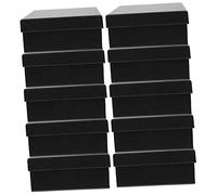 NIYANGLE Coffrets Présents Vides Carrés Épaisses Noir 10Pcs Boîte d'Emballage pour Mariage Boîte à Étui en Papier pour Fête Décoration Anniversaire