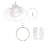 NIYANGLE Coiffe Décorative Blanche Vintage en Tissu pour Mariage et Fête, Élégante et Facile à Porter, Pince à Cheveux Délicate et Stable pour Femmes et Filles