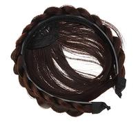 NIYANGLE Coiffure Perruque Bandeau Tressée Avec Frange Accessoire Élégant Pour Femmes Et Filles Parfait Pour Fêtes Événements Spéciaux