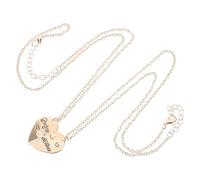 NIYANGLE Collier Mère-fille en Acier Inoxydable Pendentif Cœur, Bijou Assorti Solide, Présent Romantique pour Maman, Fête des Mères, Symbole D’amour Entre Mère et Fille, Bijou Féminin