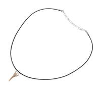 NIYANGLE Collier Pendentif en Dent de Requin Naturel Cordon en Cuir Réglable, Bijou Unisexe Rétro en Cristal Fossile, Accessoire de Mode pour Hommes et Femmes, Bijoux de Cou Authentiques