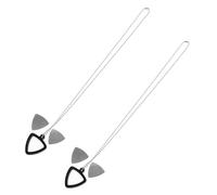 NIYANGLE Collier Porte-médiators Accessoire Élégant en Silicone Triangulaire 4 Médiators en Acier Inoxydable pour Guitaristes Lors D'occasions Scène