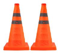 NIYANGLE Cônes de Signalisation Pliables 2pcs 45cm en PP Réfléchissants et Réutilisables pour Parking et Entraînement Sportif Garçon et Filles