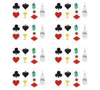 NIYANGLE Confettis Thème du Poker Las Vegas 15g par Sachet Assortiment 60g de Confettis Colorés en Papier pour Décoration de Fête de Table pour Anniversaire et Carnaval Style Aléatoire