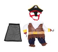 NIYANGLE Costume de Pirate en Coton Confortable et Respectueux Peau pour Chien Tenue Unique pour Animaux de Compagnie Séances Photo et Performances D'histoire
