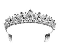 NIYANGLE Couronne de Mariage Cristal Diadème Élégant Accessoire de Mariage et Durable pour Occasions Spéciales