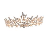 NIYANGLE couronne de strass liberté être décorations pour plus Mariage invité future mariée Couronne de femmes de mariée célibataire casque de la couronne alliage Golden