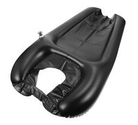 NIYANGLE Coussin Gonflable Noir pour Shampoing Portable en PVC Double Tube, Support Tête, Cou et Épaules, pour Soins Lit et Usage Extérieur
