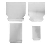 NIYANGLE Couteau à Mastic Inox 4 Pièces Poignées Ergonomiques - Outil de Grattage Peinture et Enduit pour Plaques de Plâtre - Kit Multifonction pour Réparation Murs et Décoration