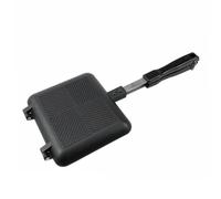 NIYANGLE Crêpière Noire en Alliage D'aluminium Compatible Induction Revêtement Antiadhésif Recto Verso pour Cuisson sans Huile à Domicile