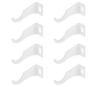 NIYANGLE Crochets en Acier Plastifié Ajustables 8 Pièces Crochet Simple Blanc Faciles à Installer et Retirer pour Radiateur pour Serviettes de Salle de Bain