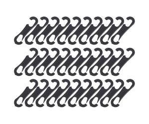 NIYANGLE Crochets pour Housses de Siège Auto 100 Pièces Crochets Plats Double Extrémité en Plastique pour Pare-Soleil et Demi-Housses Voiture