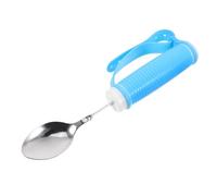 NIYANGLE Cuillère Adaptive Silicone Pour Personnes Âgées Ustensile Anti-dérapant Pour Alimentaire Cuillère Acier Inoxydable Pour Adultes Handicapés