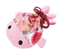 NIYANGLE de bonbons faire la fête petite pochette de mariage doux velours portefeuille à main à cordon de poisson rouge à main à cordon Tissu de style rose