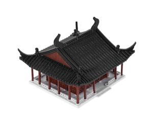 NIYANGLE Décoration Miniature de Paysage Chinois Architecture Ancienne en Plastique, Design Montagne-Eau pour Aquarium et Jardin Féerique Zen