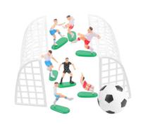 NIYANGLE Décorations de Gâteau Football en Pvc, Miniatures de Terrain Joueurs, Ensemble 1 Kit, Décor Anniversaire Sport pour Fête D'garçon et Filles, Accessoires pour Cupcakes et Gâteaux