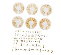 NIYANGLE Décorations pour Ongles Alliage Accessoires Chic Petits Éléments Décoratifs Kit de Manucure Élégante