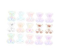 NIYANGLE Décorations pour Ongles Ours en Résine 80 Pcs Compactes Accessoires Nail Art DIY Soi-même pour Femmes et Filles Usage Salon Manucure Style Aléatoire